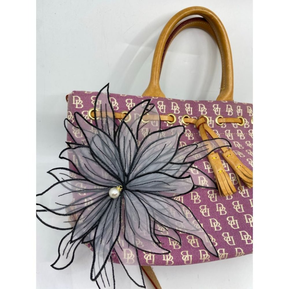 DOONEY & BOURKE Purple White Tan Tote Crossbodybag - Picture 4 of 13